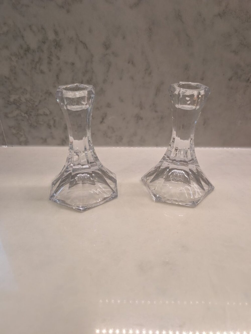 Vintage Villeroy & Boch Lead Crystal Candlestick Holders (Set of 2)